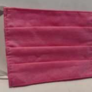 cubreboca tricapa plisado rosa