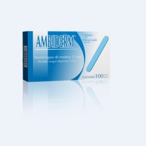 ABATELENGUAS DE MADERA CAJA C/100 PZA