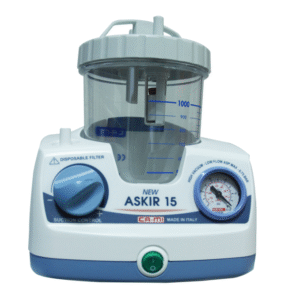 Aspirador de Secreciones CA-MI New Askir 15 con Frasco de 1000 ml de Policarbonato MAKROLON® 2858 flujo máximo 15 l/min
