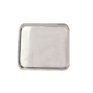 Charola mayo calibre 24, fabricada en lámina de acero inoxidable tipo 430