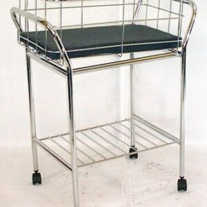 Cunero cromado con cojín