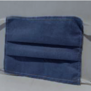 Cubrebocas tricapa plisado azul