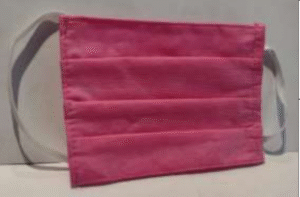 cubreboca tricapa plisado rosa